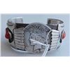 Image 1 : Navajo Watchband w/Silver Dollar