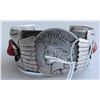 Image 2 : Navajo Watchband w/Silver Dollar