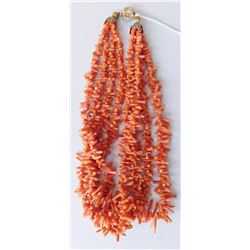 4 Strand Coral Necklace