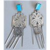 Image 4 : Sterling Silver & Turquoise Earrings