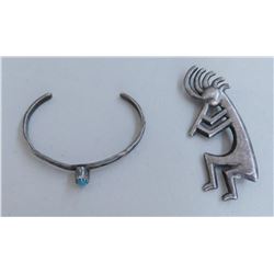 Small Bracelet & Kokopelli Pin