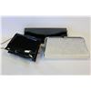 Image 1 : TWO PATENT PURSES WITH CHAIN HANDLES AND SILVER CLUTCH PURSE