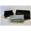 Image 2 : TWO PATENT PURSES WITH CHAIN HANDLES AND SILVER CLUTCH PURSE