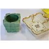 Image 2 : CALIFORNIA LEAF BOWL GREEN MCCOY PLANTER AND ITALIAN LATTICE DISH