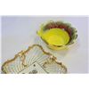 Image 3 : CALIFORNIA LEAF BOWL GREEN MCCOY PLANTER AND ITALIAN LATTICE DISH