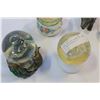 Image 2 : THREE MUSICAL GLOBES AND STONE PIG AND CRYSTAL PIG