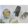 Image 3 : THREE MUSICAL GLOBES AND STONE PIG AND CRYSTAL PIG