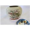 Image 3 : NORITAKI MORIMURA LUSTRE DISH AND SATSUMA OVAL VASE