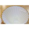 Image 3 : VINTAGE MILK GLASS BOWL SET AND CREAM AND SUGAR WITH TONGS