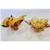 Image 1 : 2 MID CENTURY YELLOW ARTGLASS BOWLS