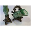 Image 2 : DECORATIVE POTTERY CANDLESTICK AND DECORATIVE PITCHER