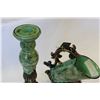 Image 3 : DECORATIVE POTTERY CANDLESTICK AND DECORATIVE PITCHER