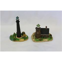 TWO LIMITED EDITION LIGHT HOUSES WITH BOXES AND CERTIFICATES