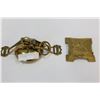 Image 1 : VINTAGE BRASS DOOR BELL AND BRASS ASHTRAY