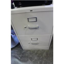 TWO DRAWER METAL FILE CABINET