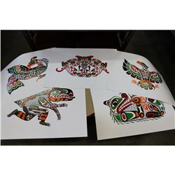 LOT OF UNFRAMED NATIVE PRINTS