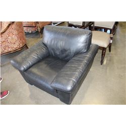 BLACK LEATHER ARMCHAIR