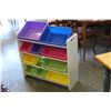 Image 2 : WHITE CRAFTS SHELF WITH COLORED BASKETS