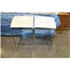 Image 1 : PAIR OF CHROME AND WHITE BAR STOOLS