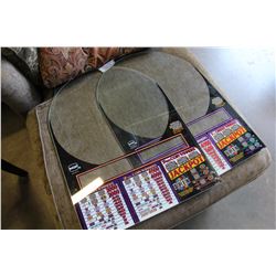 TWO WHEEL OF FORTUNE SLOT MACHINE GLASS PANELS