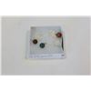 Image 1 : THREE STONE PENDANTS WITH STERLING CHAINS