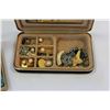 Image 2 : 3 BEADED NECKLACES IN CASE AND CASE WITH CONTENTS