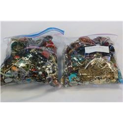 TWO LARGE BAGS OF JEWELLRY