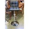 Image 1 : BLACK LEATHER GAS LIFT BARS STOOL