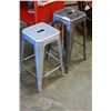 Image 1 : PAIR OF STAINLESS BAR STOOLS