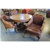 Image 1 : PORTOFINO' BY SCHNAGER 5 PIECE LEATHER DINING ROOM TABLE AND CHAIR SET