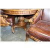 Image 2 : PORTOFINO' BY SCHNAGER 5 PIECE LEATHER DINING ROOM TABLE AND CHAIR SET