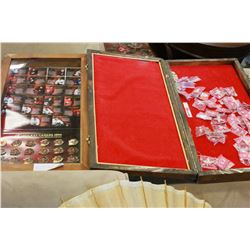 HOCKEY PIN DISPLAY CASE OF JEWELLRY AND ORNAMENTAL PARASOL