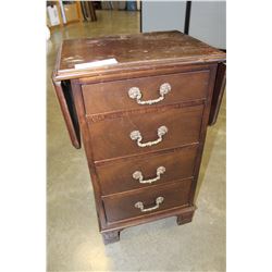 4-DRAWER ENDTABLE WITH DROPLEAFS