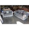 Image 1 : BLACK AND WHITE DESIGNER SOFA AND LOVESEAT 'ANIMAL MOTIF'