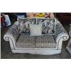 Image 3 : BLACK AND WHITE DESIGNER SOFA AND LOVESEAT 'ANIMAL MOTIF'