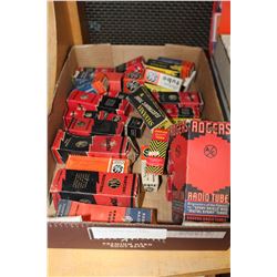 BOX OF VINTAGE RADIO TUBES