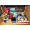 Image 1 : COLLECTIBLE KITCHEN TINS AND TRAY OF COLLECTIBLE BUTTONS