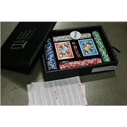 LEATHER CASED POKER SET