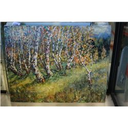 ORIGINAL PAINTING BY OTTO JEGODTKA 'GROVE OF PAPER BIRCH'