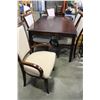 Image 1 : MODERN DINING TABLE WITH JACK KNIFE LEAF AND SIX CHAIRS