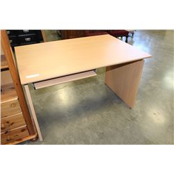 MAPLE DESK WITH COMPUTER DRAWER