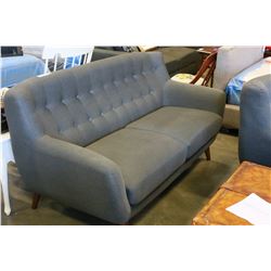 NEW HOME ELEGANCE MODERN CLUB STYLE SOFA AND CHAIR DARK GREY FABRIC RETAIL $1149