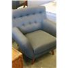 Image 2 : NEW HOME ELEGANCE MODERN CLUB STYLE SOFA AND CHAIR DARK GREY FABRIC RETAIL $1149