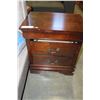 Image 1 : PAIR OF FLOOR MODEL HOME ELEGANCE 2-DRAWER MAHOGANY FINISH NIGHTSTANDS RETAIL $199 EACH