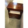Image 2 : PAIR OF FLOOR MODEL HOME ELEGANCE 2-DRAWER MAHOGANY FINISH NIGHTSTANDS RETAIL $199 EACH