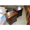 Image 3 : PAIR OF FLOOR MODEL HOME ELEGANCE 2-DRAWER MAHOGANY FINISH NIGHTSTANDS RETAIL $199 EACH