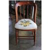 Image 2 : VINTAGE MAPLE CHAIR WITH NEEDLEWORK SEAT