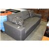 Image 1 : AS NEW FLOOR MODEL HOME ELEGANCE MODERN GREY FABRIC SOFA RETAIL $999