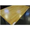 Image 3 : MAPLE DINING TABLE WITH BLUE BASE