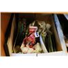 Image 2 : BOX OF CHINA AND PICTURES AND BOX OF NEW LINENS